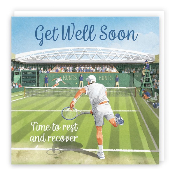 Hunts England - Get Well Soon Tennis Card For Him