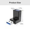Oxsubor USB 3.0 Adapter 90 Degree Male to Female Combo