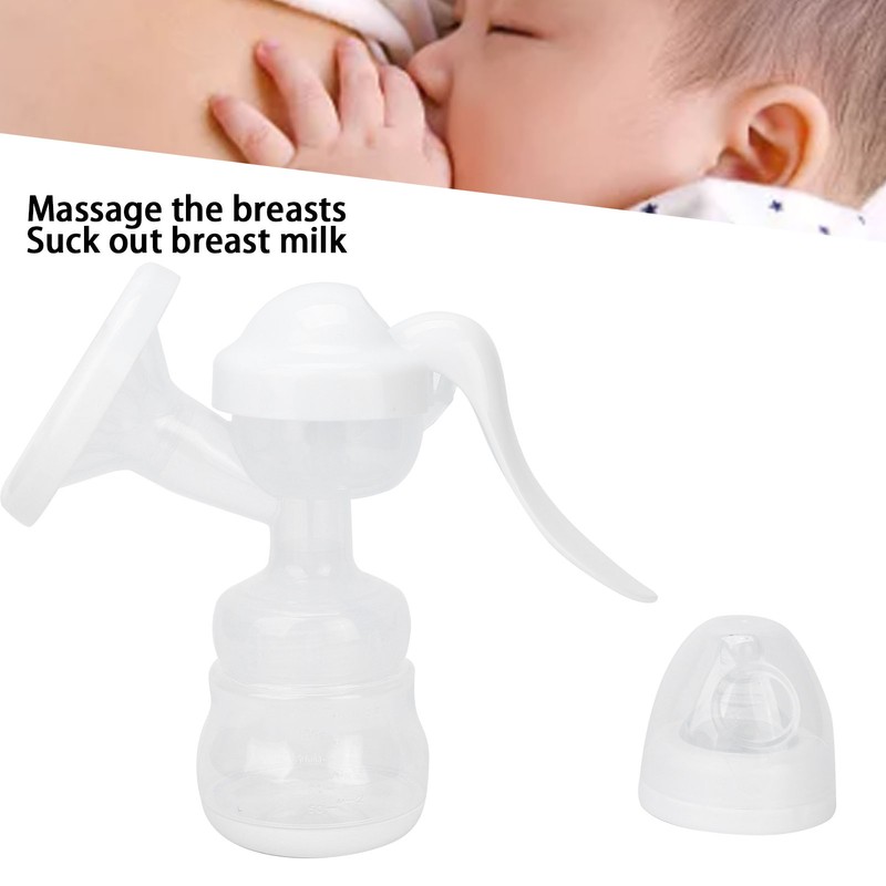 Portable Manual Breast Pump Single Hand Breast Pump Plastic Breastfeeding