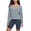 ODODOS Women's Modal Soft-Breezy Wide Scoop Neck Pullover Oversized Long