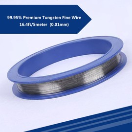 TIHONORI 99.99% High Purity Tungsten Wire, Diameter 0.01mm-1mm Research Grade Tungsten Fine Wire Filament for Electrostatic,0.01mm*5m