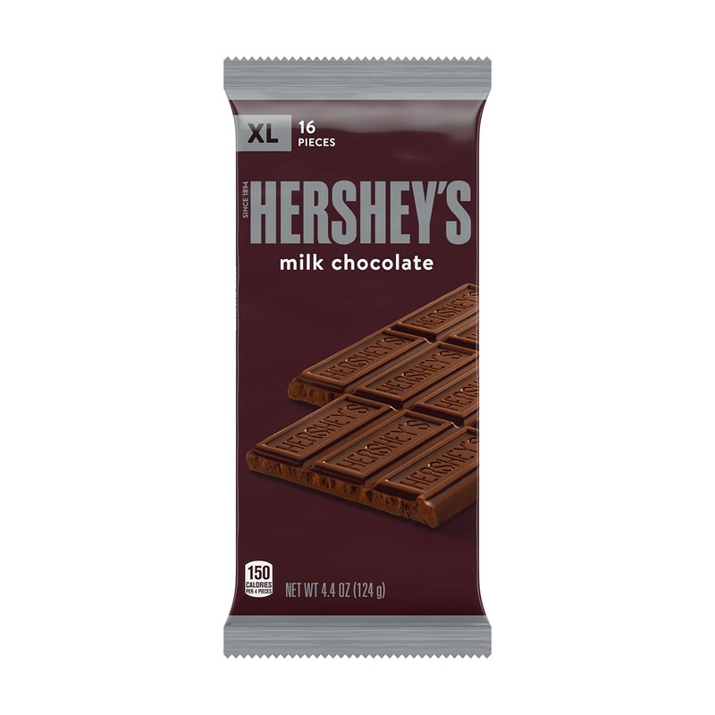 HERSHEY'S HERSHEY'S Milk Chocolate XL, Candy Bars, 4.4 oz (12