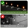 60Pcs Outdoor Light Clips,Galvanized Clips for Hanging Outdoor Lights,Christmas Lights