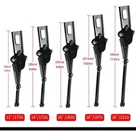 LAMOOER Bike Kickstand Bicycle Side Support Stand for 12 14 16 18 Kids Bike (for 14" bike)