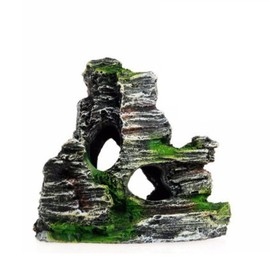 GYWHOOFT Aquarium Aquarium Object, Rock Mountains, Mountains, Hideaway, Shelter, Realistic Ornament, Figurine, Aquarium Object, Ornament, Algae, Realistic Reptile, Tropical Fish, Aquarium Rearing