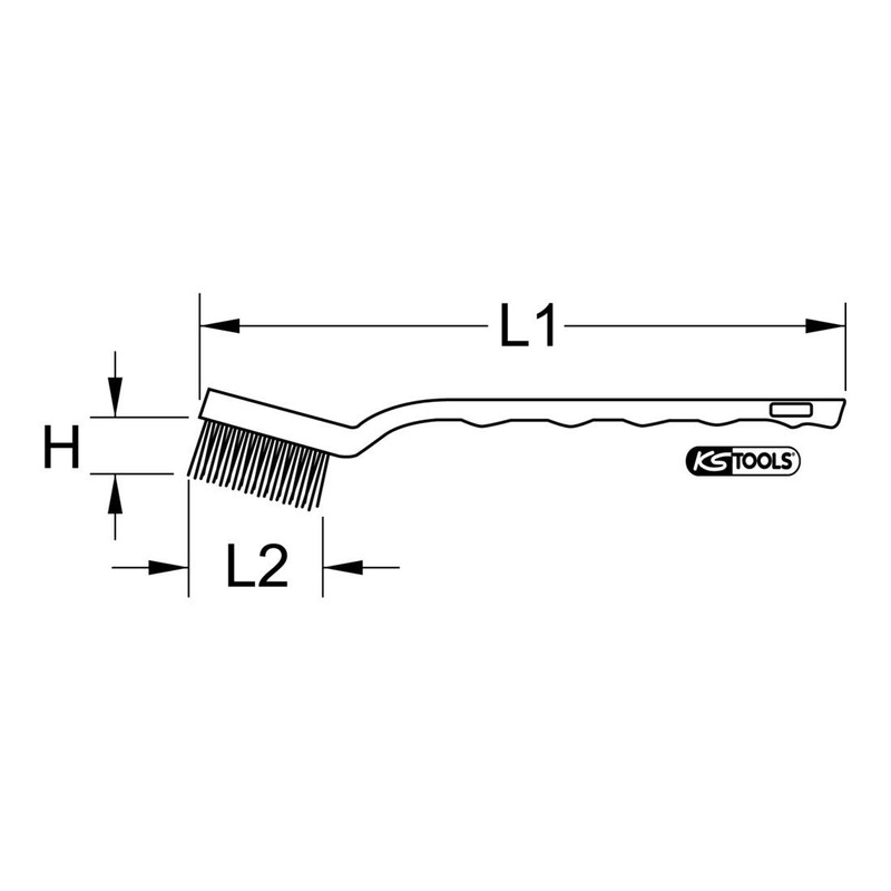 KS Tools 201.2316 170mm Sparkplug Wire Brush Brass