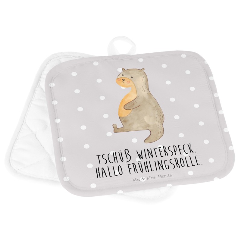 Mr. & Mrs. Panda Set of 2 Pot Holders Otter