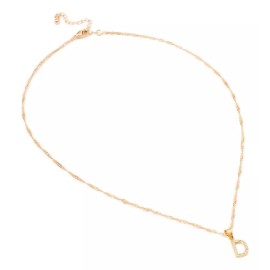 Ametrinaa Dije Inicial / Letra D Mini Con Zirconia Chapa De Oro 18k Color Dorado