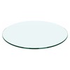 Round Transparent Tempered Glass Table Top, Multipurpose for Home Office