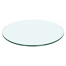 Round Transparent Tempered Glass Table Top, Multipurpose for Home Office Glass Countertop (Clear, 1/4" Thick-Pencil Polished 36 inch)