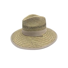 TUREVIEW Safari Straw Hat Wide Brim Beach Hat Sun Protection Hat Travel Fishing with Lanyard for Men and Women (Beige)