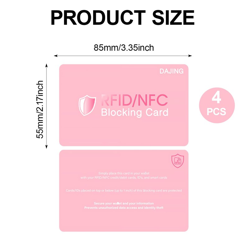 DAJING RFID Shielding Card 4-Piece Set - Ultra Thin Credit