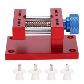 Metal Adjustable Watch Case Holder Watch Strap Remover Base Movement Repair Tool Red
