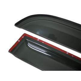 Tuningpros WV-243 Outside Mount Window Visor Deflector Rain Guard Dark Smoke 2-pc Set, Compatible with 1992-1996 Honda Prelude