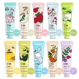 firstfly- Paquete de 10 cremas de manos a granel, regalos para mujeres, regalos para damas de honor, regalos de fiesta, cosas para adolescentes, Natur