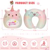 Kids Travel Pillow, 2-In-1 Kids Neck Pillow, Reversible Plush Cat