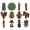 Haniwa and clay figurine + earthenware & bronze ware x