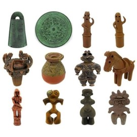 Haniwa and clay figurine + earthenware & bronze ware x 12 types set full comp, capsule toy
