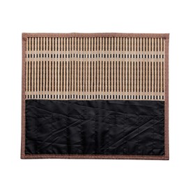 NUOBESTY Roll-up Bamboo Brush Holder Portable Calligraphy Pen Storage Organizer Writing Brush Holder for Painters Artist Students