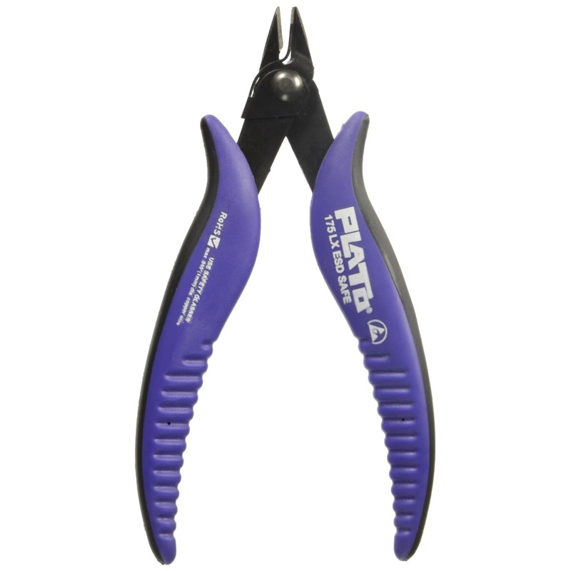PLATO 175LX Diagonal Flush Cutters with ESD-Safe Handle and Safety