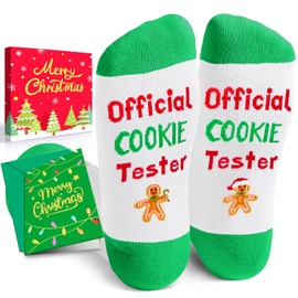 HAPPYPOP Christmas Cookie Gifts Gingerbread Socks - Gingerbread Stocking Gingerbread Gifts Men Women Teens Xmas Gifts