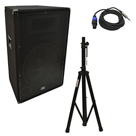 Harmony Audio HA-V15P DJ 15" 900W PA Speaker Speakon to 1/4" Cables & Stand New