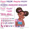 DECOWALL SG2-2502 Black Girl Magic Wall Stickers - Afrocentric Decals