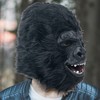 PartyHop Chimpanzee Monkey Chimp Head Mask Black Animal Latex Full