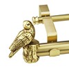 ILAISIHOME 1-1/8 Inch Diameter Brushed Gold Curtain Rod with Bird