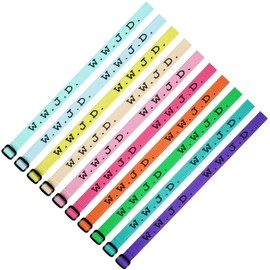 40 Piezas Pulseras WWJD Qué Haría Jesús Esposas Pulseras Religiosas Cristianas Brazaletes de la Amistad Pulseras Tejidas Coloridas para Hombres Mujeres Niños y Niñas, 20 Estilos