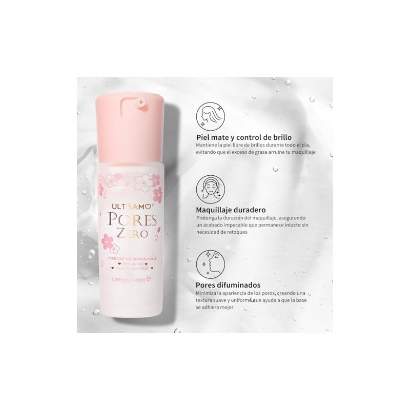 ULTRAMO Primer de Maquillaje, Prebase de Maquillaje en Gel 40ml