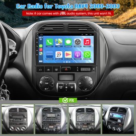 5GWiFi Upgrade Car Radio for Toyota RAV4 2003-2005, 4+64GB RAV4 Stereo Screen with Wireless Carplay & Android Auto Siri/Google Voice Control, Bluetooth 5.2 Hands Free SWC FM EQ Mirror Link