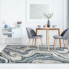 LUXE WEAVERS Marble Patterned Abstract Swirl Blue 6x9 Area Rug