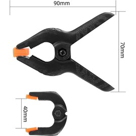 SNOKAY 12 Pcs Spring Clamps, 3.5 Inch Heavy Duty Nylon Clips for Woodworking, DIY Projects, Crafts, Photo Studios and Background