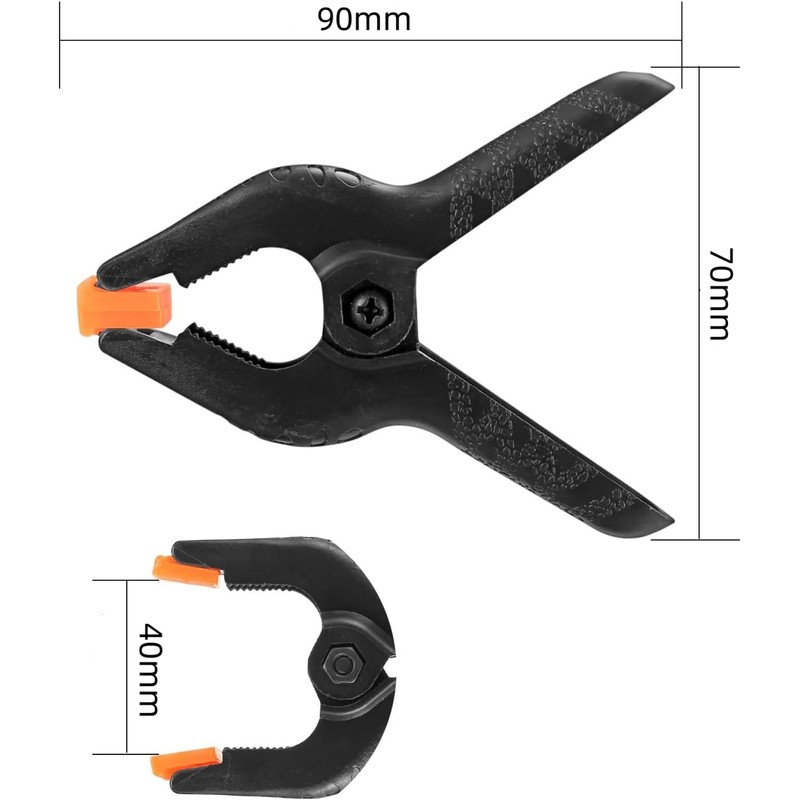 SNOKAY 12 Pcs Spring Clamps, 3.5 Inch Heavy Duty Nylon