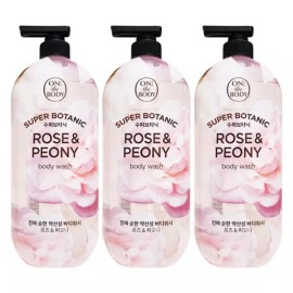 On The Body 온더바디 수퍼보타닉 바디워시 로즈 앤 피오니향 900g x 3개 On The Body Super Botanic Body Wash Rose & Freesia Scent 900g x 3