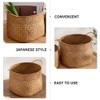 Kichvoe Rattan Storage Boxes With Handles - Cane Seagrass Plant