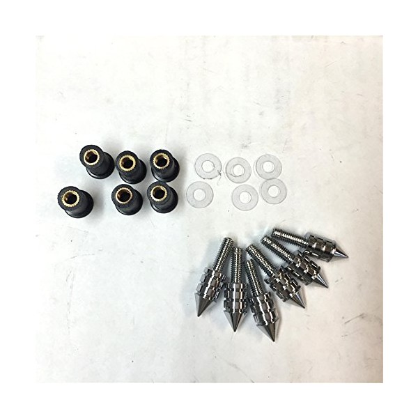 XKH- Compatible with Motorcycle Spike Bolts(Windscreen, Fairings, License Plate)6PCs with