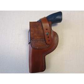 Braids Holsters RUGER SP101 357 mag, S&W J FRAME, with 3" barrels, BROWN owb holster with strap