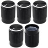 6mm Splined Hole Black Aluminium Amplifier/HiFi Control Knob Pack of