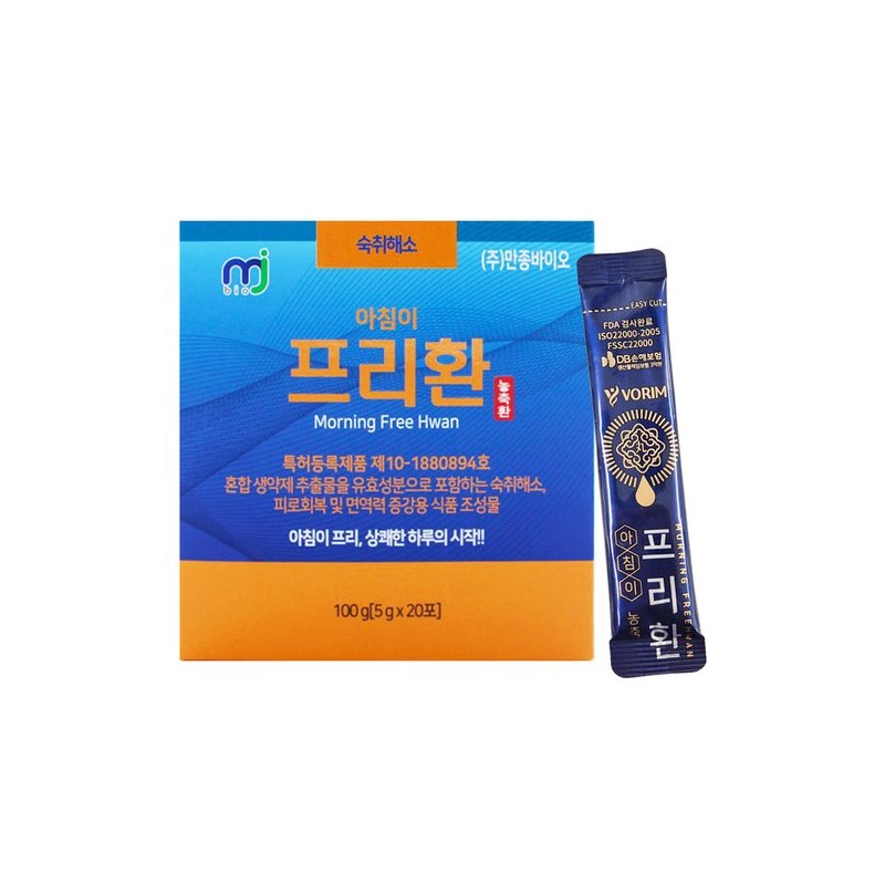만종바이오 아침이 프리환 20포 헛개나무환 특허성분 Manjong Bio Morning Free