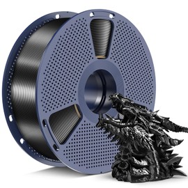 SUNLU Silk PLA+ Filament 1.75mm 2025 Upgrade Spool Compatible with Bambulab Refill Filament, 1kg(2.2lbs) PLA 3D Printer Filament, 1.75mm Dimensional Accuracy +/- 0.02mm, Black