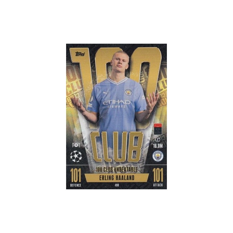 Topps Match Attax 2023 2024 Erling Haaland 100 Hundred Club