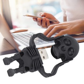 U Disk - Dispositivo de memoria flash a granel de alta velocidad, Plug and Play USB Stick almacenamiento de datos, de almacenamiento de datos, aspecto de calavera negra,