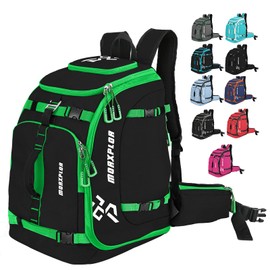 MORXPLOR Ski Boot Bag Backpack, 60L padded Ski Gear Bag & Snowboard Boot Bag,Large Capacity Waterproof Ski Travel Bag & Ski Boot Travel Backpack for Helmet,Goggles,Gloves,Skis,Snowboard Gear