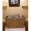 Yesland Hand-Woven Narrow Water Hyacinth Holder Wicker Basket, 15.5 x