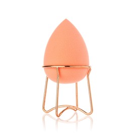 Almost Famous Professional Beauty Sponge Makeup Blender, Perfect Foundation Blending Kit Comes with Necessary Rose Gold Makeup Blender Holder (Orange)