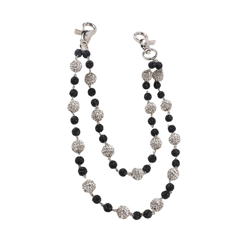 Ceramic Beads Wallet Pants Waist Chain Shiny Hip Hop Disco
