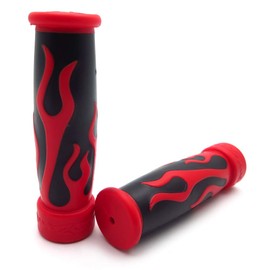 NBX-(4093) FIRE Gel Style Grips RED ATV Quad Compatible with for Kawasaki Polaris SEADOO WATERCRAFT BOMBARDIER Jet SKI Foreman Recon Rincon Brute Force Prairie for Yamaha ATV (7/8" Both Side)