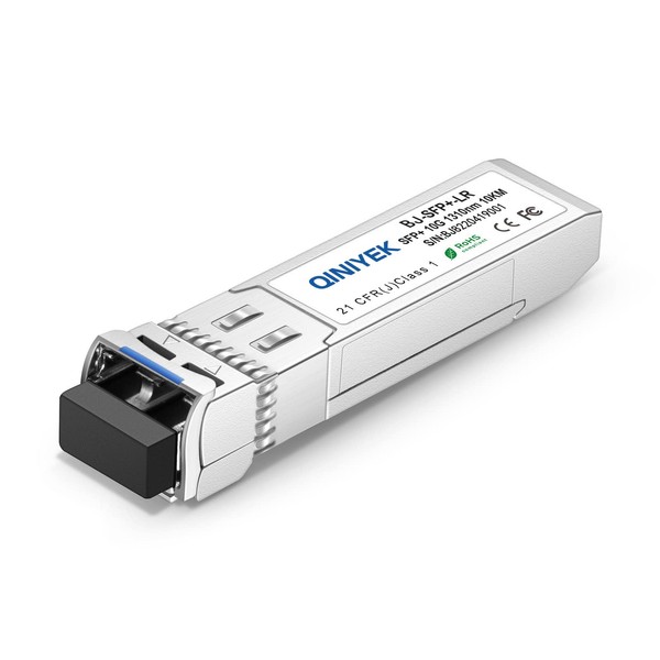 QINIYEK 10GBase-LR SFP+ Transceiver, 10G Singlemode SFP+ LC Module for